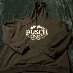 Busch light hoodie with slit in neck